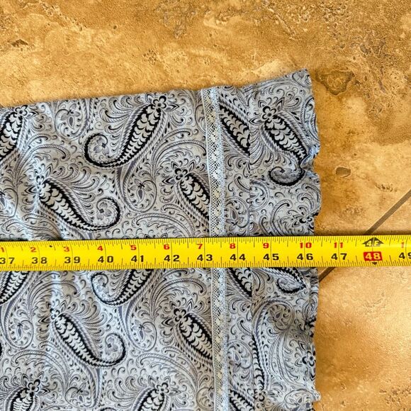 Tommy Hilfiger Y2K Slip Midi Dress Womens Size 8 Blue Paisley Empire Waist - Picture 13 of 13